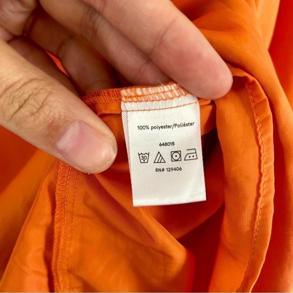 🦋 Venus Orange Bell Sleeve Lace Up Mini Dress Small Fall Halloween - Picture 6 of 7